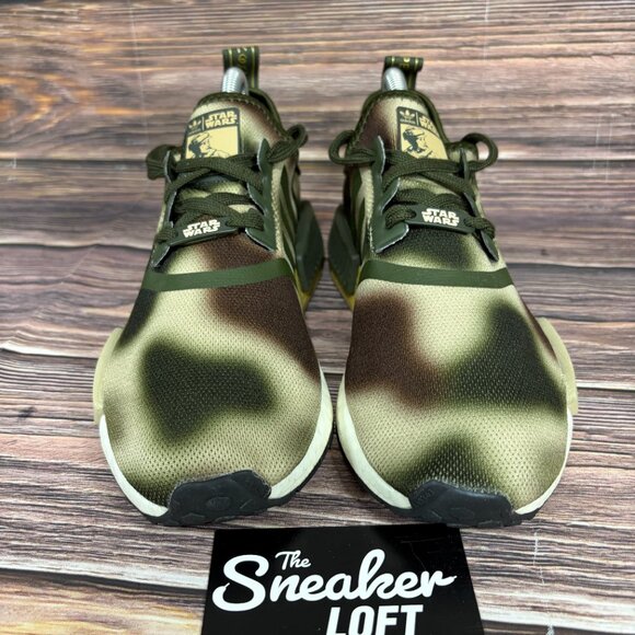 Adidas NMD R1 Princess Leia Star Wars Women's Green Camo Athletic Shoes Size 7 - Picture 2 of 8